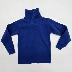 Vintage Kids Basically Nordstrom Blue Turtleneck Top Size 24 Months